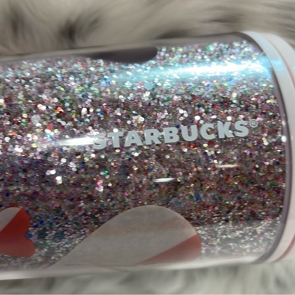 Starbucks Pink Glitter Limited Edition Valentine’s Hearts 24oz Tumbler New - Picture 15 of 17